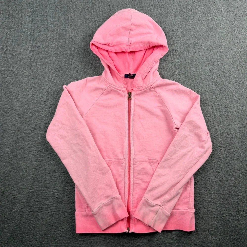 GapKids Girls Pink Full Zip Hoodie Sweatshirt Size L‎ 10-11 Years Raglan Sleeve